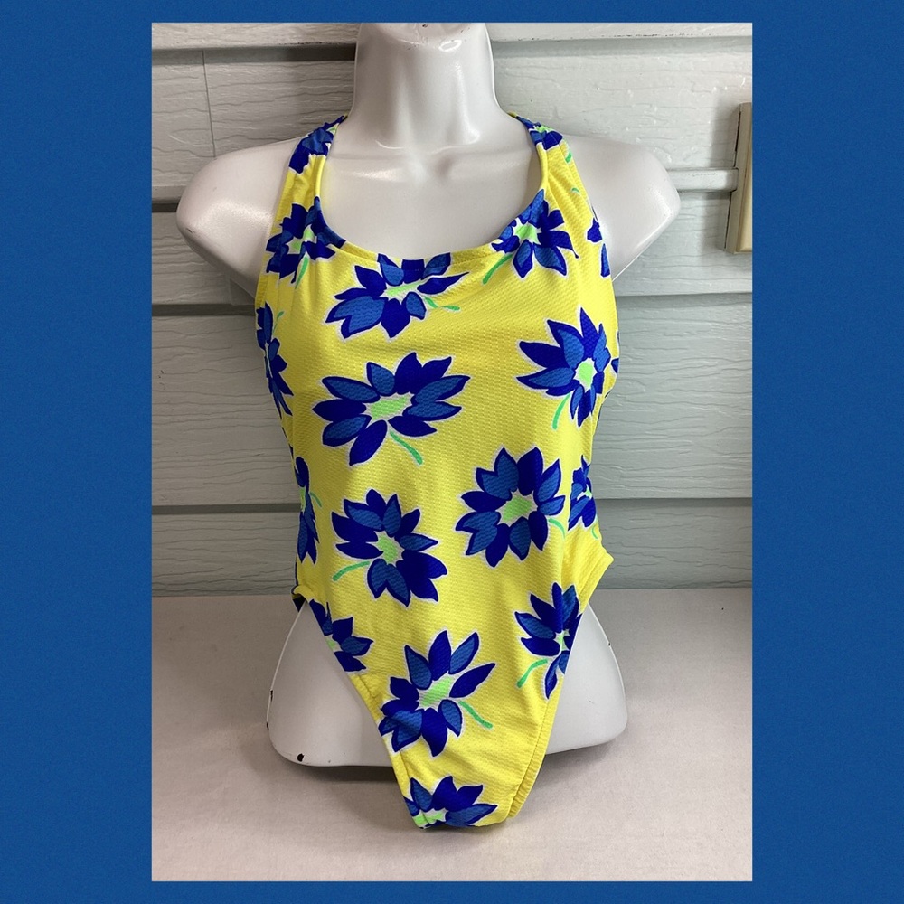 Yellow Floral Women's Swimsuit.16